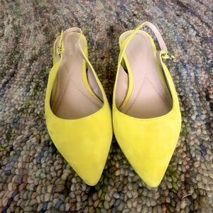Alfani step-flex yellow slingback heels